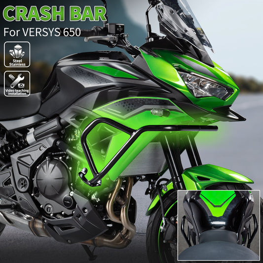 Wolfline Engine Guard Highway Crash Bar For Kawasaki Versys 650 2022-2026 Versys650 KLE650 Versys 650 KLE 650 2023 2024 2025