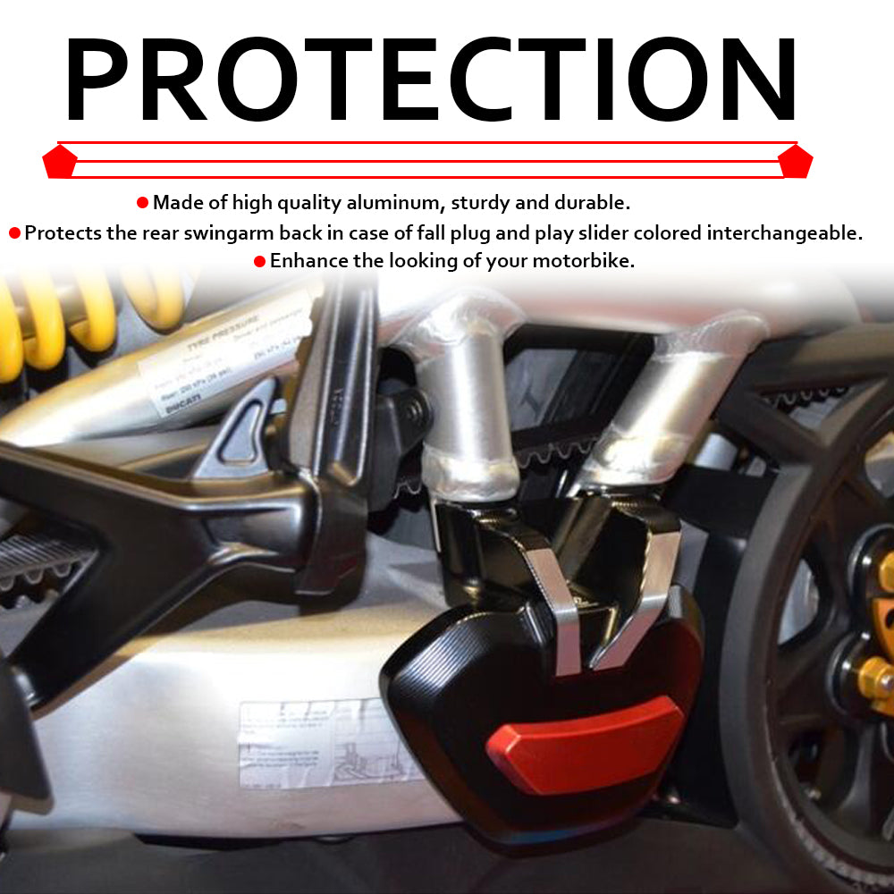 Wolfline XDIAVEL Motorcycle Aluminum Rear Swingarm Cover For Ducati XDIAVEL S 2016-2023 Decorative Covers Accessories 2017 2018 2019 2020