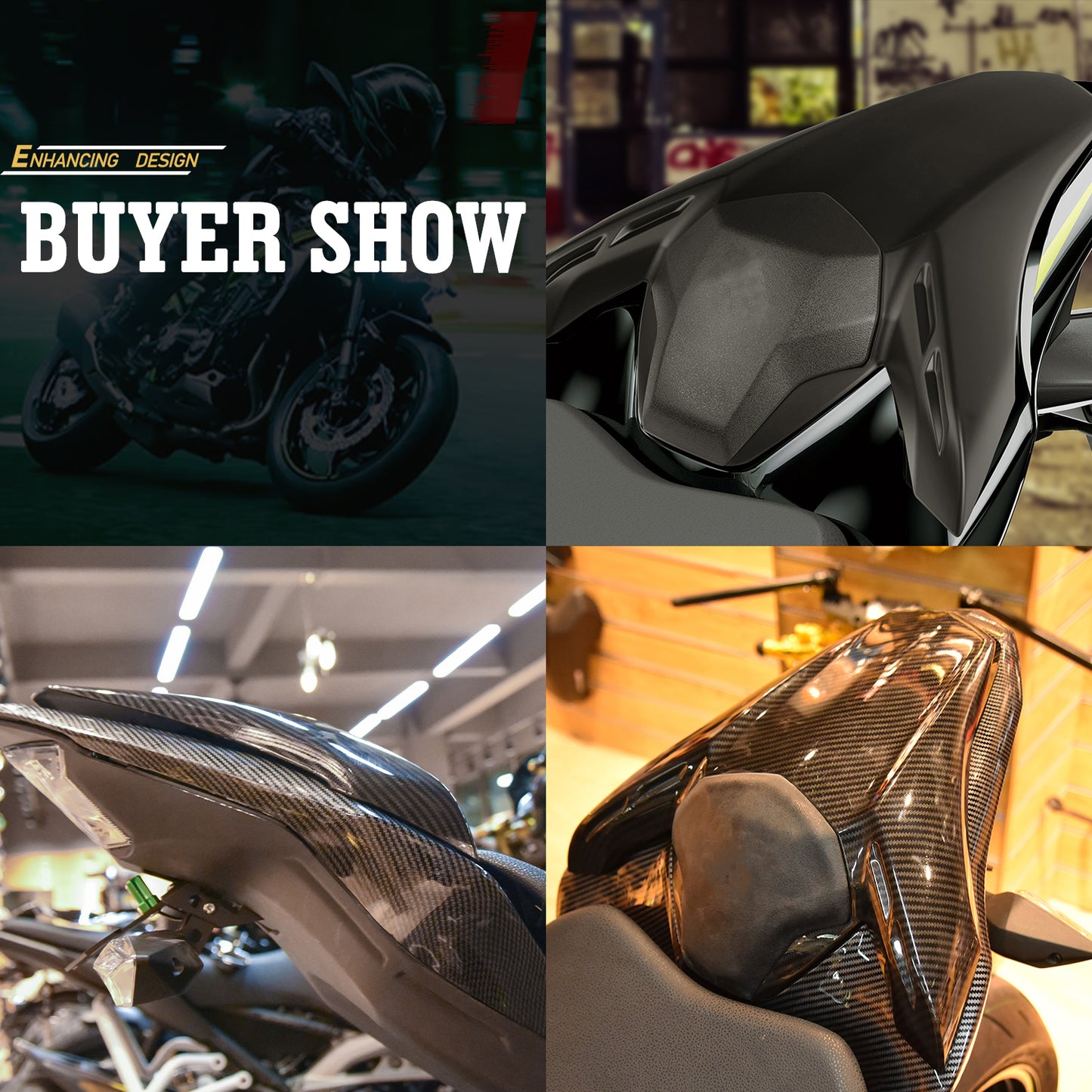Passenger Solo Seat Covers Rear Cover for Kawasaki Z900 2017-2023 Motorcycle Parts Accessories 2018 2019 2020 2021 2022 Pillion Cowl Hump Tail Fairing
