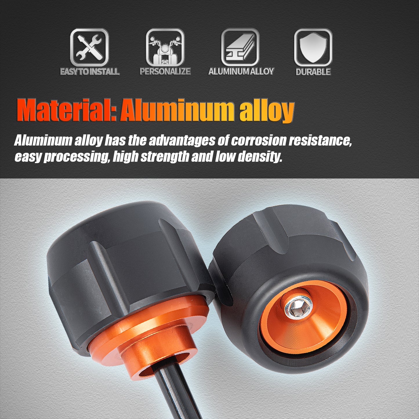 Wolfline RC390 Front Rear Wheel Protector Axle Fork Slider Crash Pads For KTM RC 390 2022 2023 Motorcycle Accessories
