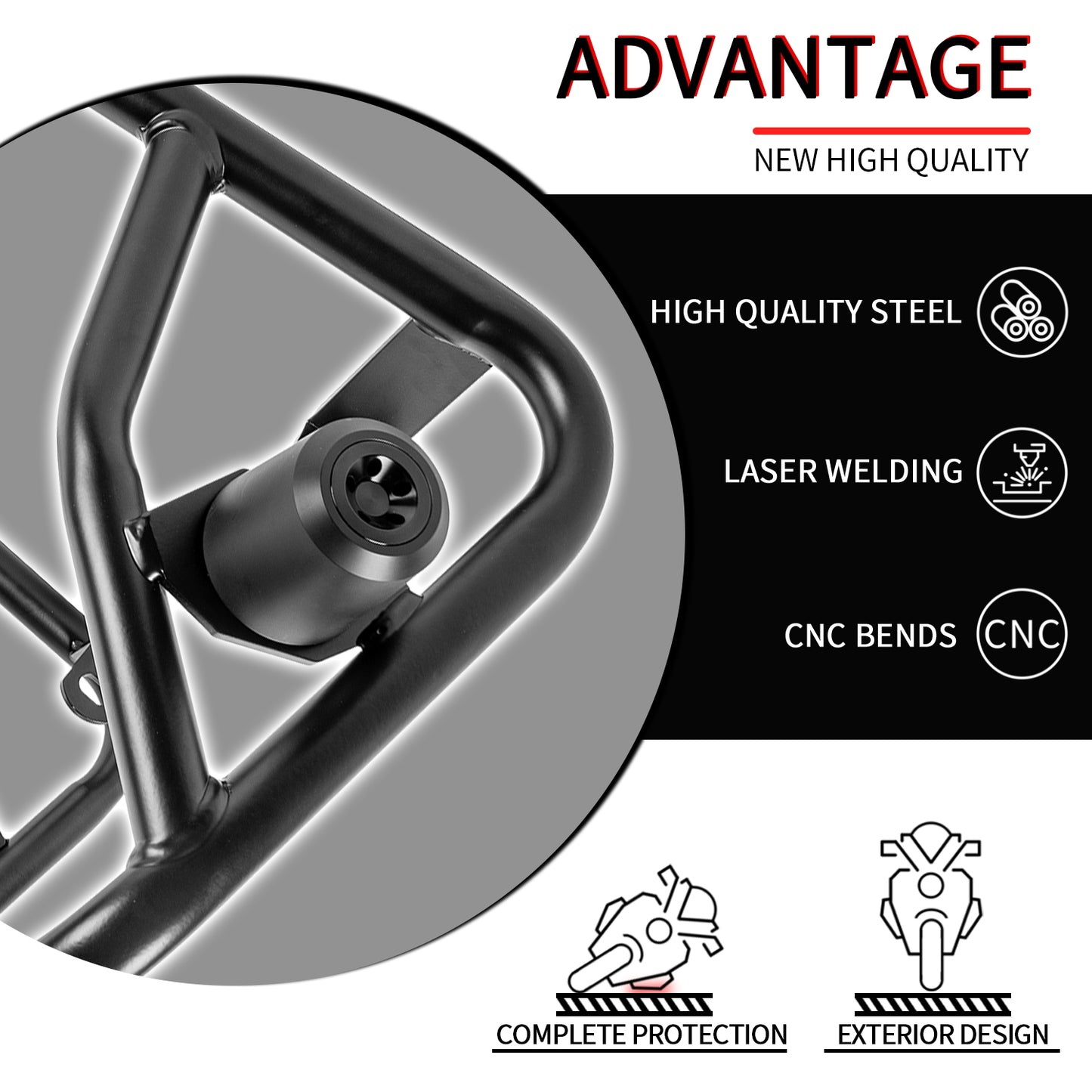 Z650 Z650RS Motorbike Frame Crash Bar Buffer Falling Protector For Kawasaki Z 650 RS 650RS 2017-2023 Highway Engine Guard Bumper