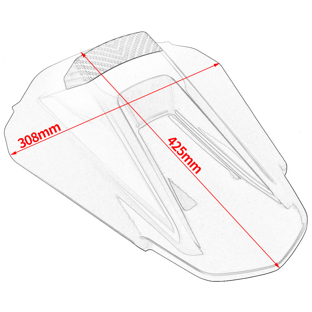Seat Cover Rear Pillion Passenger Solo For KTM Duke 790 DUKE790 2019-2022 Seat Cowl Hump Carbon Fiber Grain Faring ABS Accessories