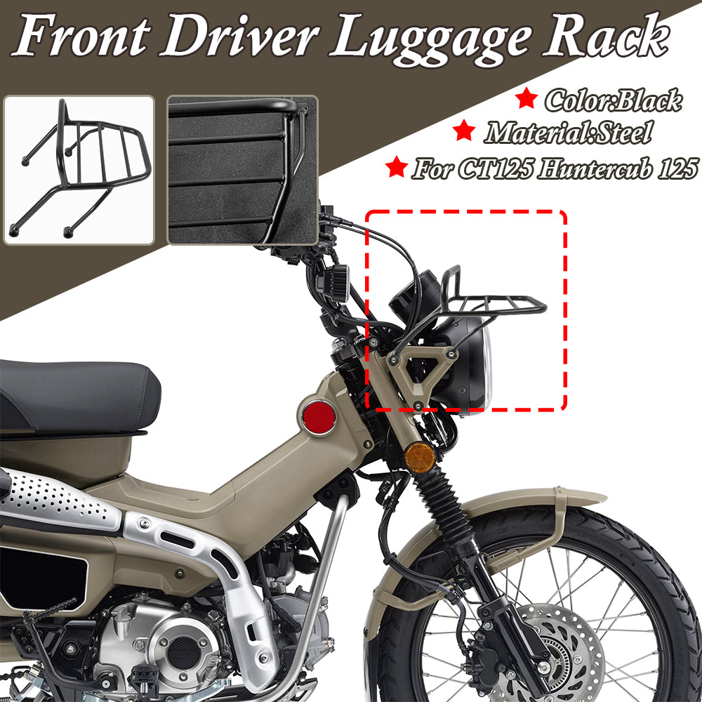 Wolfline CT125 Front Driver Shelf Luggage Rack for Honda Hunter Cub CT 125 2020 2021 2022 2023 Motorcycle Bracket Accessories