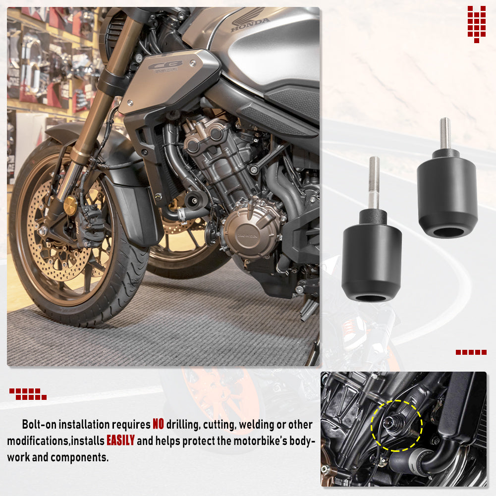 Wolfline Motorcycle Accessories Frame Slider Engine Guard Protector Crash Pad for Honda CB650R CBR650R 2019-2022 CB650F CBR650F 2014-2019