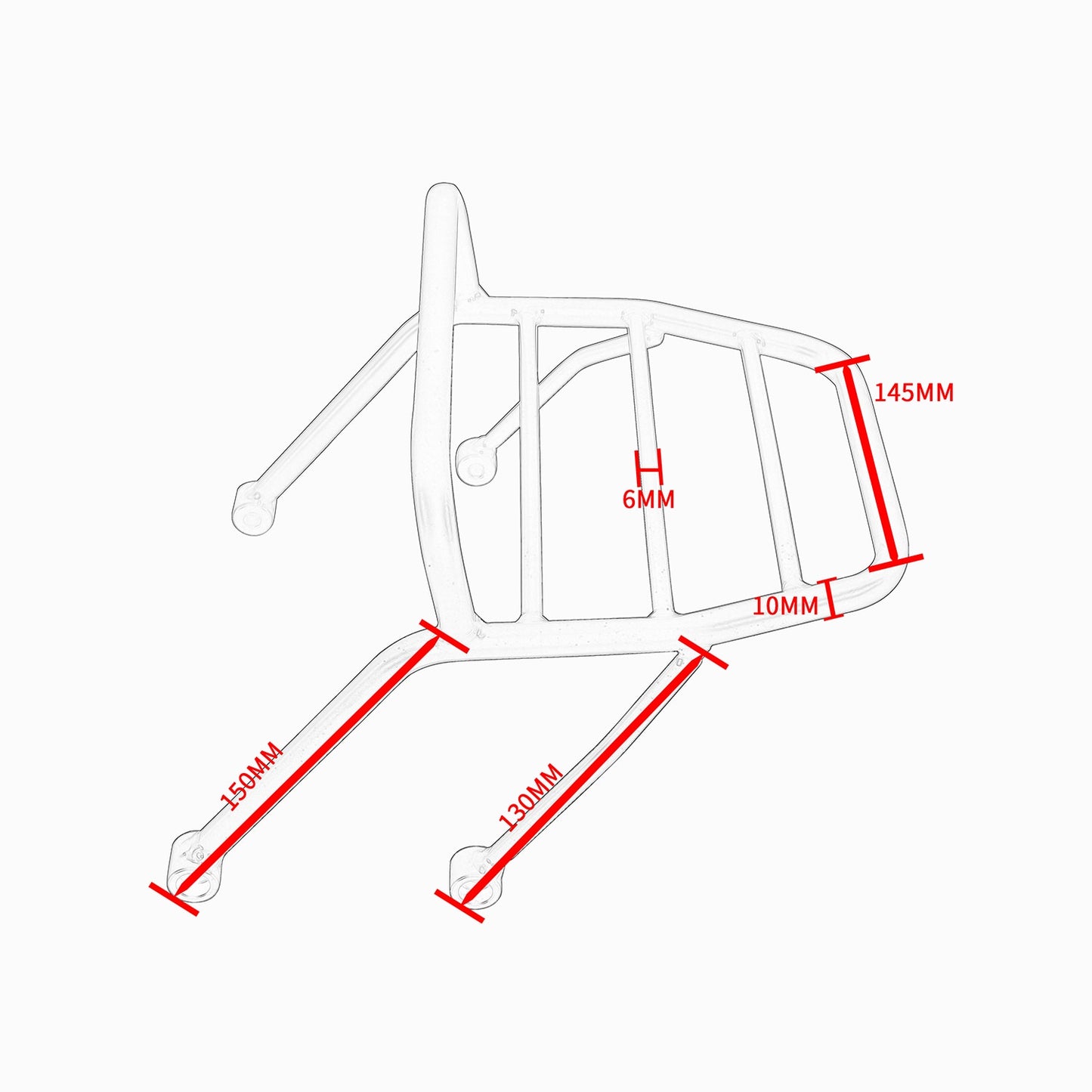 Wolfline CT125 Front Driver Shelf Luggage Rack for Honda Hunter Cub CT 125 2020 2021 2022 2023 Motorcycle Bracket Accessories