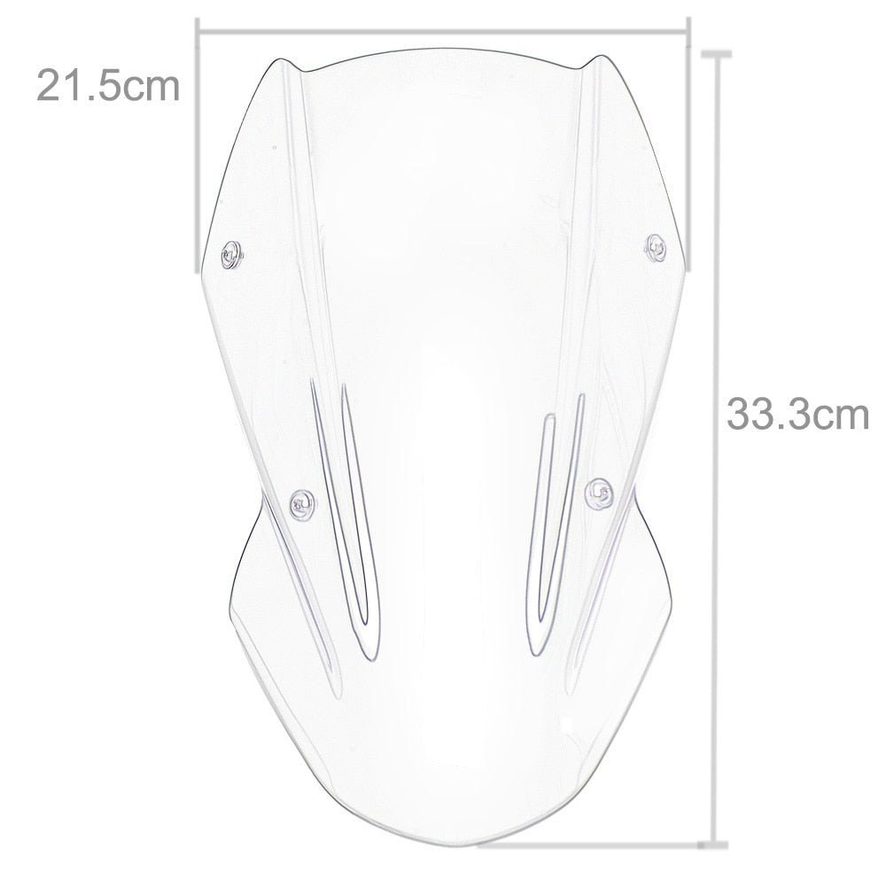 For 2017 2018 2019 Kawasaki Z650 Z 650 2017-2019 Motorcycle Windshield Windscreen Flyscreen Wind Deflector w/ Mounting Bracket