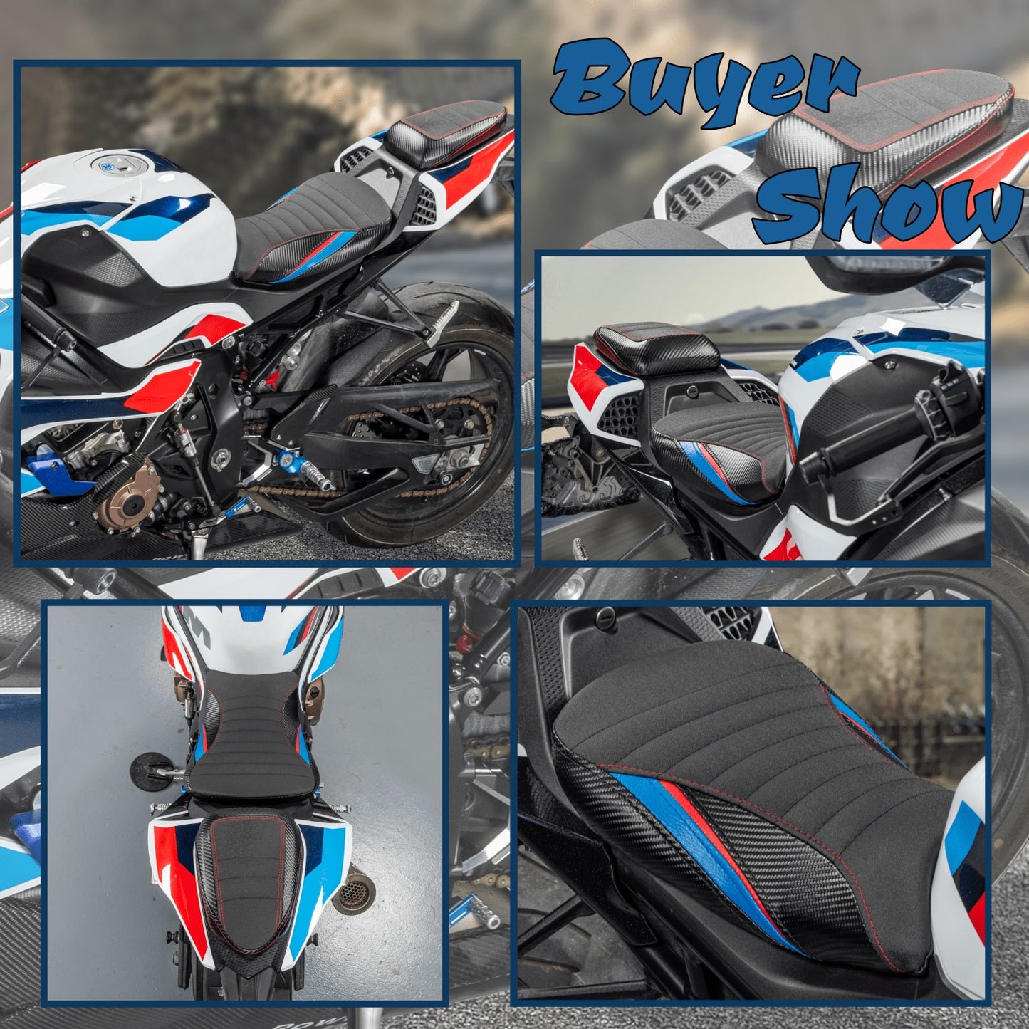 Motorcycle Front Driver Seat Cover For BMW S1000RR 2019-2023 S1000 S 1000 RR 2020 2021 2022 Rear Passenger Cushion Pillion Hump Cowl Fairing