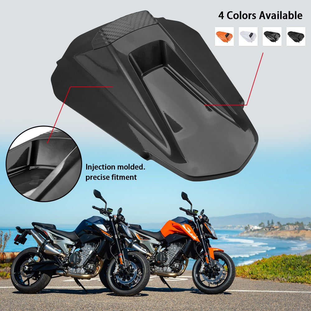 Seat Cover Rear Pillion Passenger Solo For KTM Duke 790 DUKE790 2019-2022 Seat Cowl Hump Carbon Fiber Grain Faring ABS Accessories