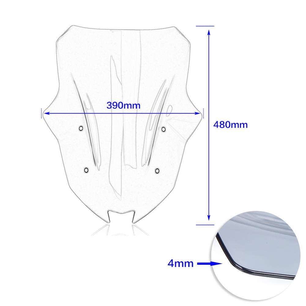 Windscreen Windshield For Kawasaki Ninja1000 Z1000SX 2017-2022 2018 2019 2020 2021 Ninja 1000 1000SX