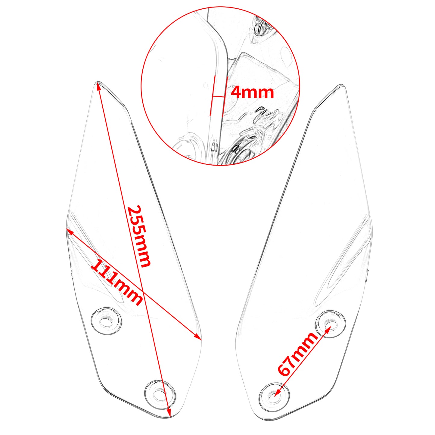 R1250GS Adventure Windshield Windscreen Side Panel Deflector Airflow Hand Shield Protector For BMW R 1200 GS ADV 2014-2020 R1250GS ADV 2019-2022