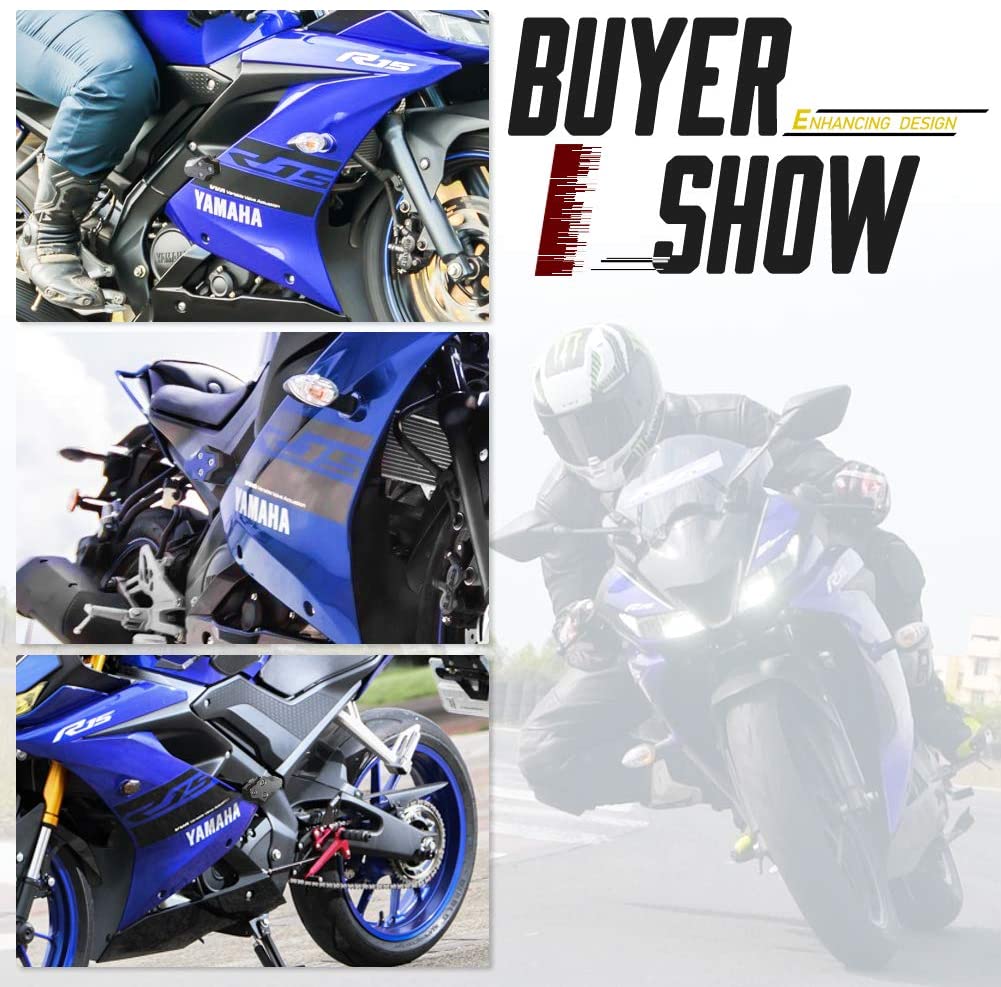Wolfline Motorcycle Frame Slider Engine Guard Stator Cover Crash Pad Falling Protector for 17 18 2019 2020 Yamaha YZF R15 V3 Accessories