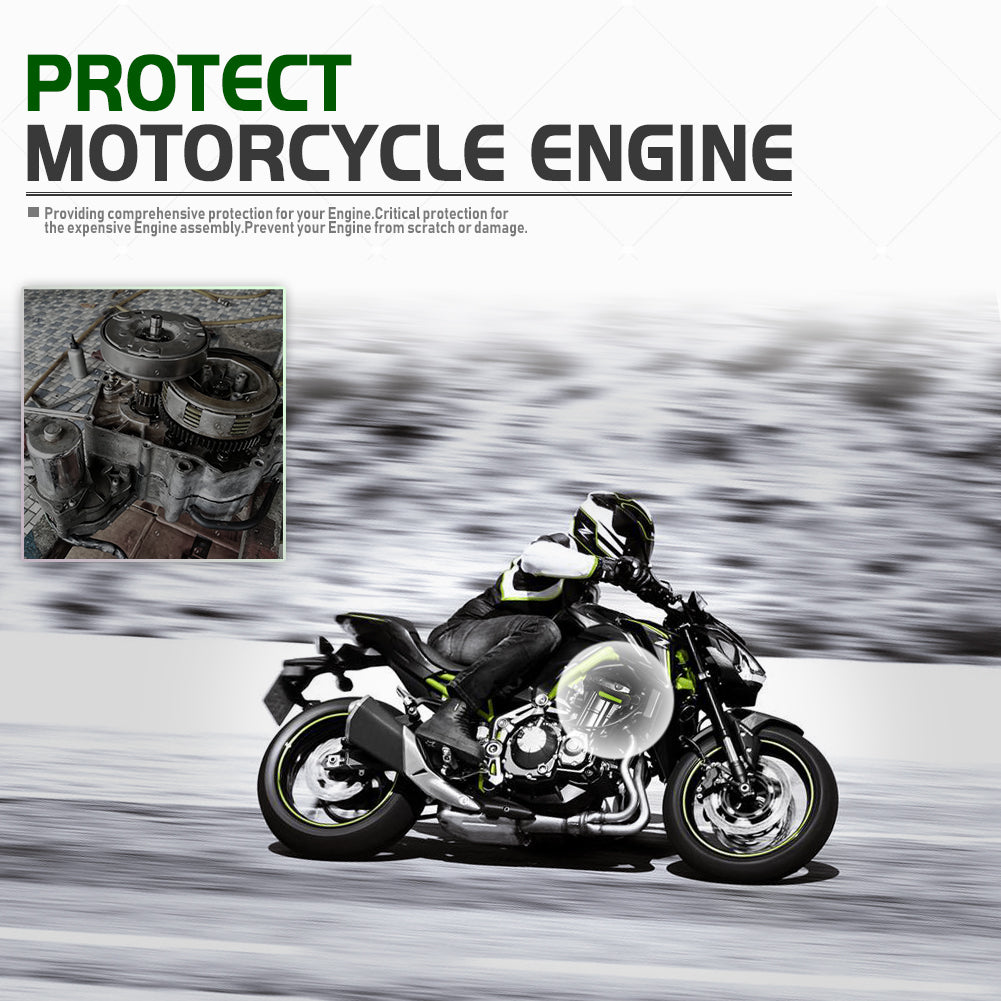 Wolfline CNC Aluminum Carbon Motorcycle Engine Cover Crash Pads Frame Slider Protector Stator Guard For Kawasaki Z900 2017-2023 2019 2020 2021 2022