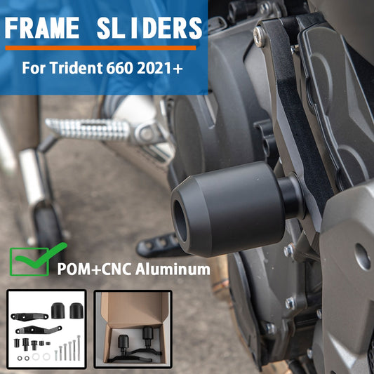 Motorcycle Accessories Falling Protection For Trident 660 2021 22 Frame Slider Fairing Guard Anti Crash Pad Protector Trident660