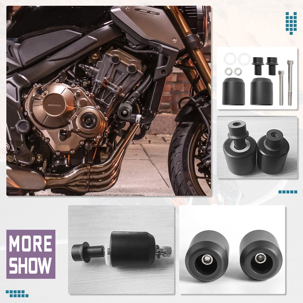 Wolfline Motorcycle Accessories Frame Slider Engine Guard Protector Crash Pad for Honda CB650R CBR650R 2019-2022 CB650F CBR650F 2014-2019