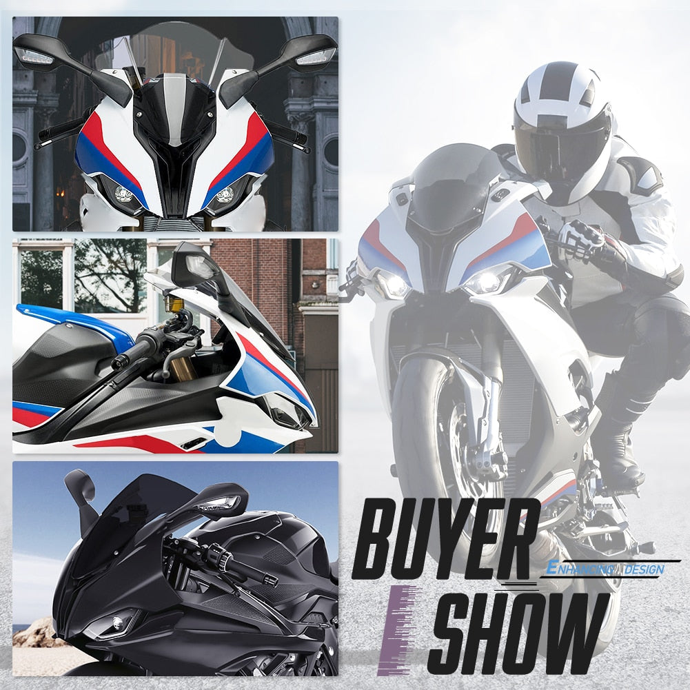 Motorcycle Accessories S1000RR Windscreen Racing Windshield Wind Deflector For BMW S 1000RR S1000 RR 2021 2020 19 Double Bubble