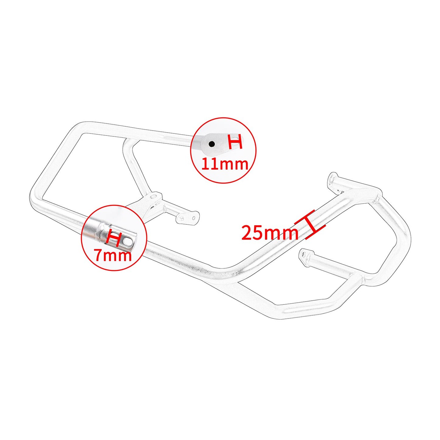 Wolfline Motorcycle Crash Bar Engine Guard Bumper Upper Frame Falling Protector For Triumph Tiger Sport 660 2022 2023 Stainless Steel