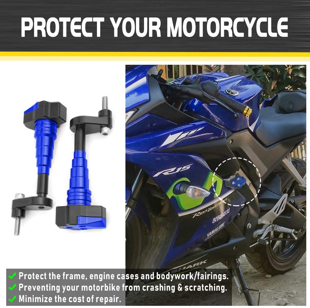 Wolfline Motorcycle Frame Slider Engine Guard Stator Cover Crash Pad Falling Protector for 17 18 2019 2020 Yamaha YZF R15 V3 Accessories