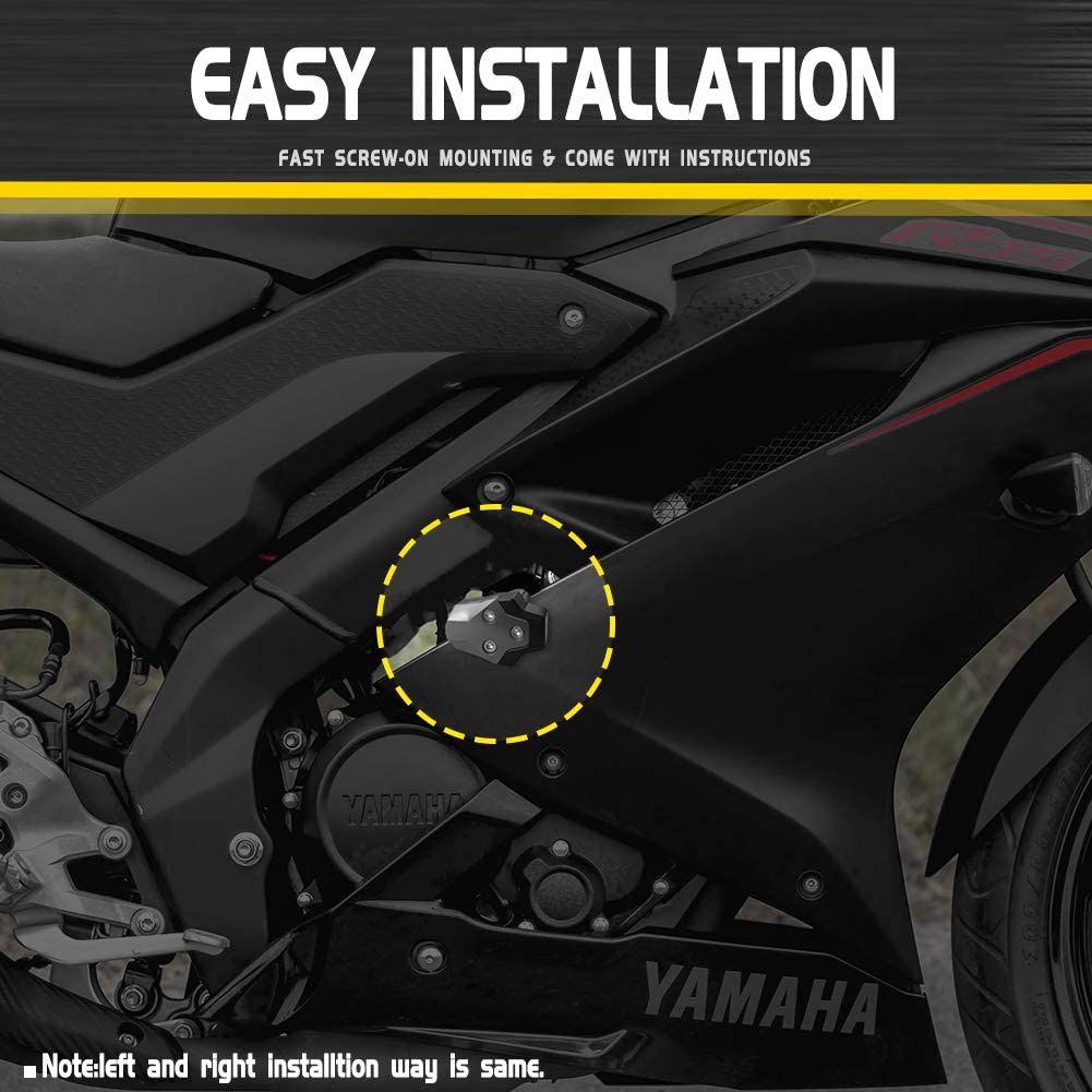 Wolfline Motorcycle Frame Slider Engine Guard Stator Cover Crash Pad Falling Protector for 17 18 2019 2020 Yamaha YZF R15 V3 Accessories