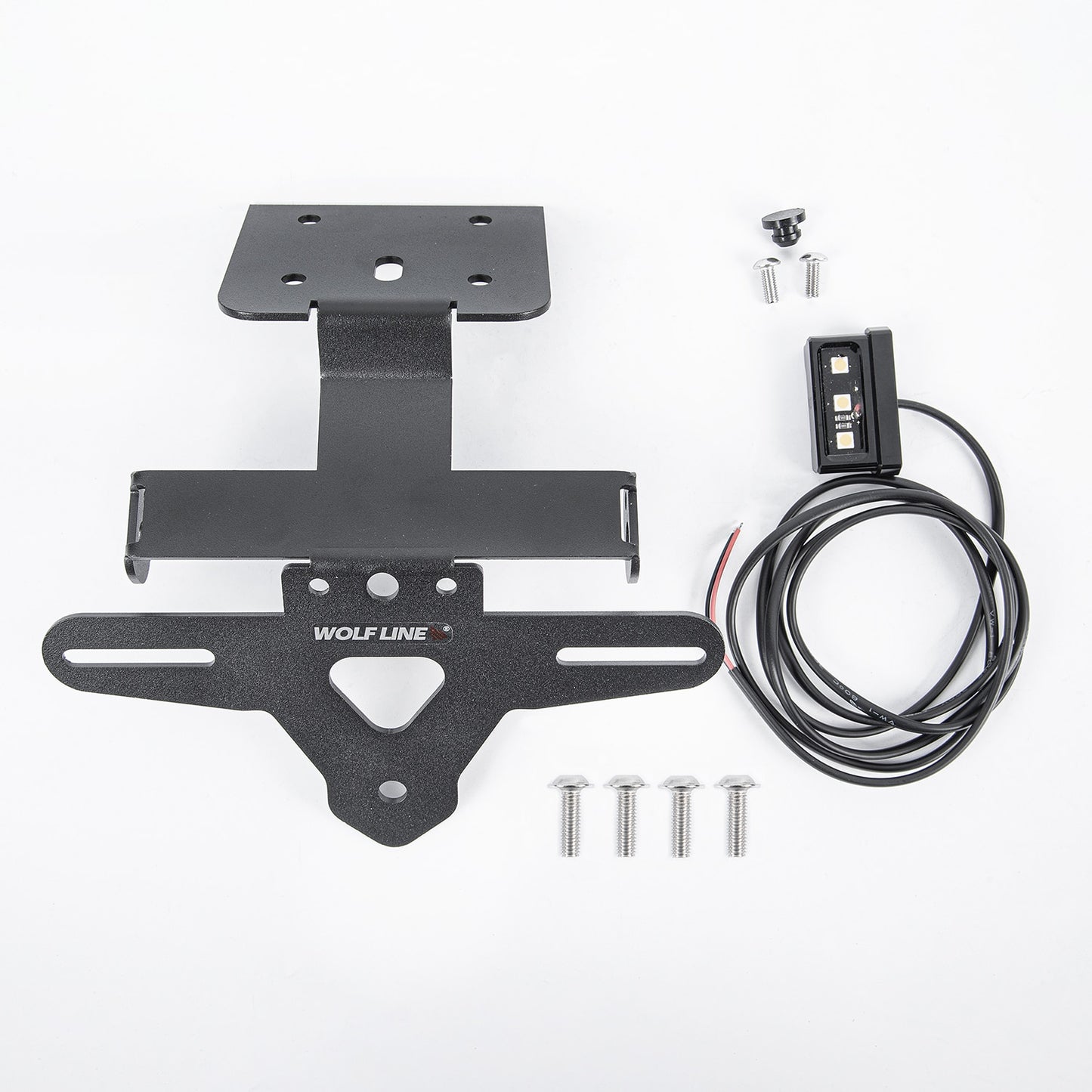 Wolfline Motorcycle Rear License Plate Fender Eliminator For KTM RC390 RC 390 2022 2023 Tail Tidy Bracket Holder Frame LED Light Plates