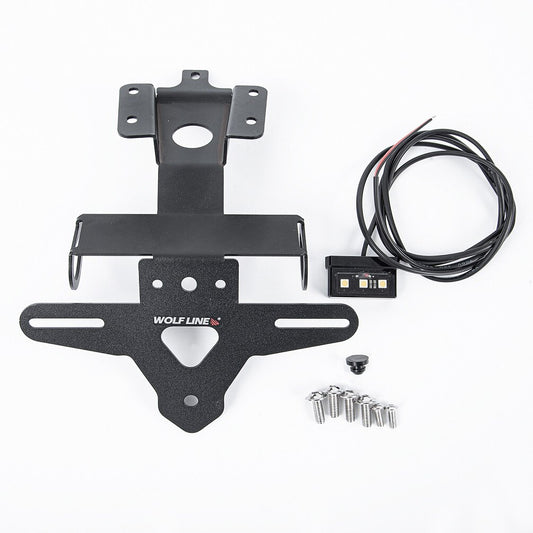 Wolfline Motorcycle Rear License Plate Fender Eliminator For Yamaha YZF-R7 YZF R7 R 7 2021-2023 Tail Tidy Bracket Holder Frame LED Light