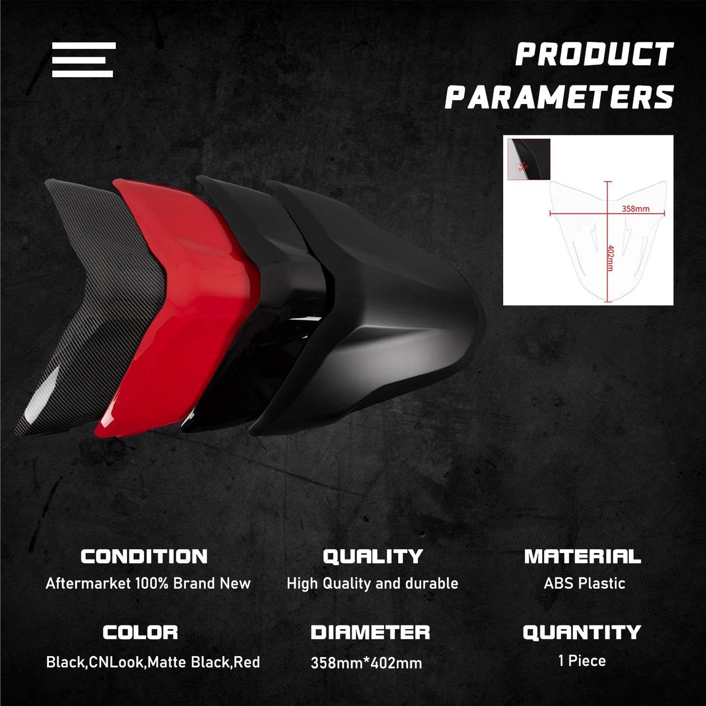 Motorcycle Seat Cover Rear Passenger Cowl Hump Fairing Pillion Solo For DUCATI Supersport 939 950 Super Sport S All year Seal