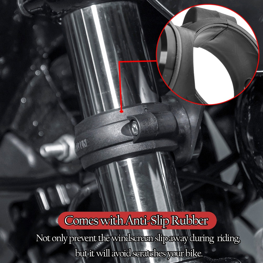 Motorcycle Windscreen Windshield Air Flow Deflector Flyscreen For Harley Dyna FXDF Street Bob Super Glide Softail Deluxe 500 750