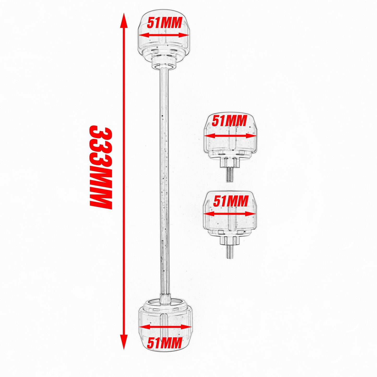 Wolfline RC390 Front Rear Wheel Protector Axle Fork Slider Crash Pads For KTM RC 390 2022 2023 Motorcycle Accessories