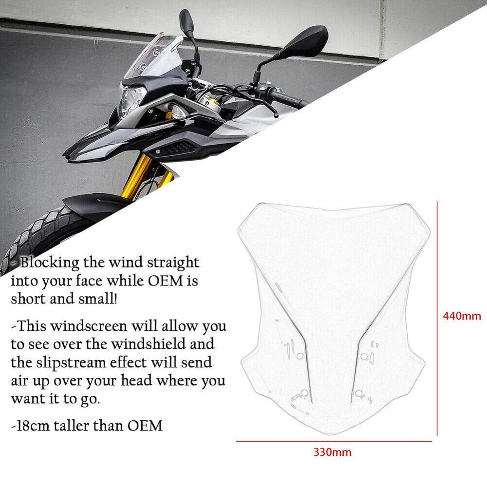 Windshield Windscreen For BMW G310GS 2017 2018 2019 2020 2021 2022 Double Bubble Wind Screen Deflectors Visor Protector G310 GS Super Durable