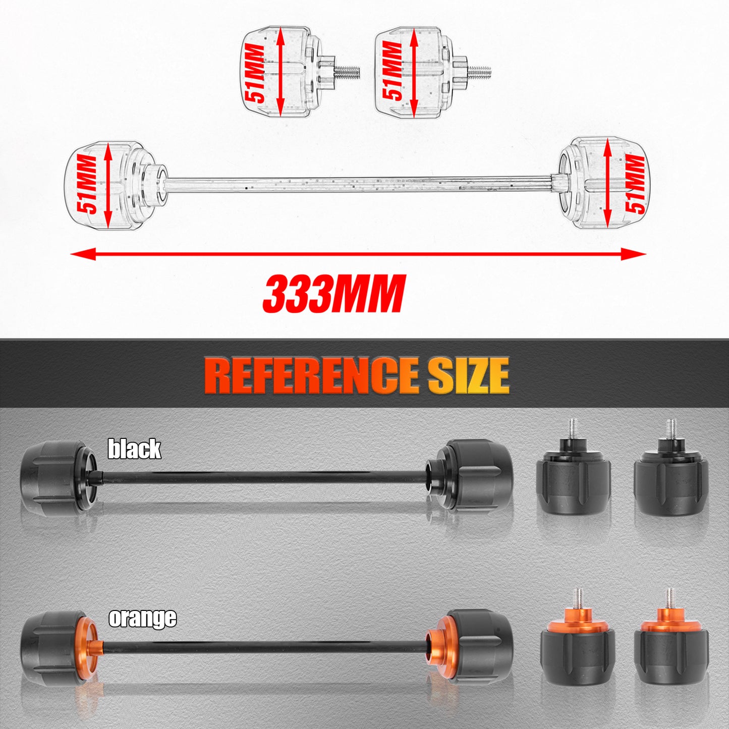 Wolfline RC390 Front Rear Wheel Protector Axle Fork Slider Crash Pads For KTM RC 390 2022 2023 Motorcycle Accessories