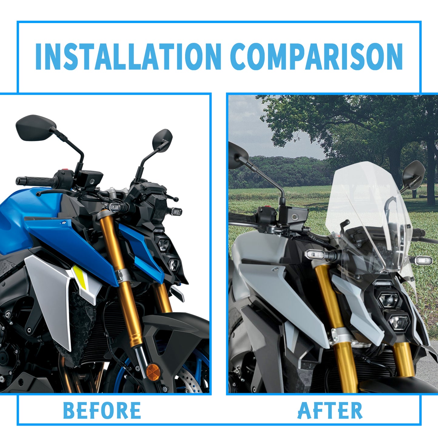 GSXS 1000 950 Motorcycle Windscreen Windshield Air Flow Deflector Visor For Suzuki GSX-S1000 GSXS950 2021 2022 2023 Wind Shield