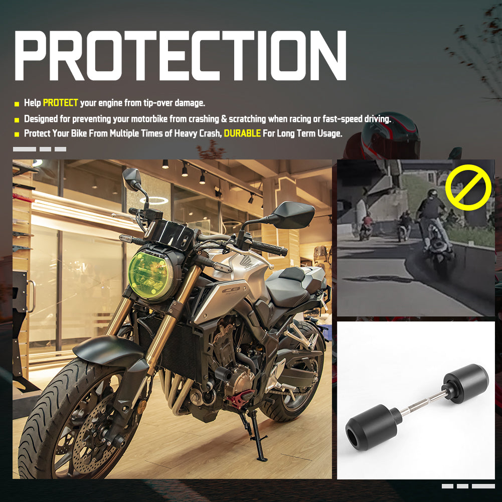 Wolfline Motorcycle Accessories Frame Slider Engine Guard Protector Crash Pad for Honda CB650R CBR650R 2019-2022 CB650F CBR650F 2014-2019