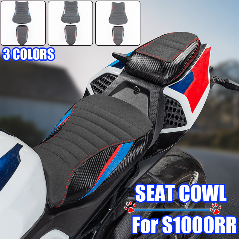 Motorcycle Front Driver Seat Cover For BMW S1000RR 2019-2023 S1000 S 1000 RR 2020 2021 2022 Rear Passenger Cushion Pillion Hump Cowl Fairing