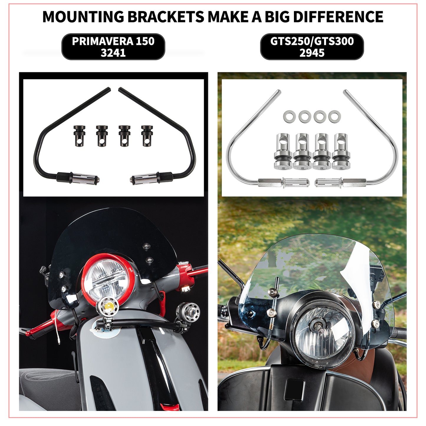 Windscreen Windshield Wind Air Flow Deflector Visor For Vespa Primavera 50 125 150 2017~2022 With Bracket Motorcycle Accessories