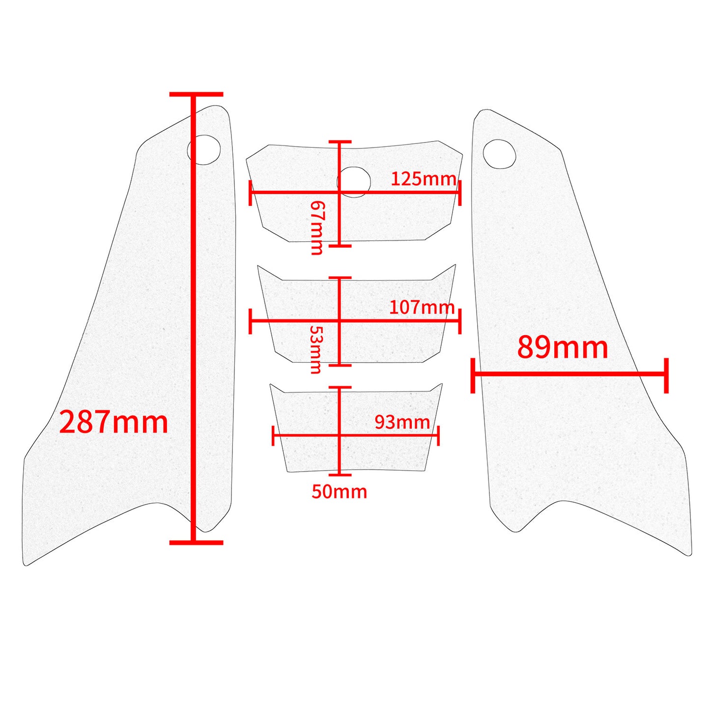 Wolfline Motorcycle Anti Slip Tank Pad Stickers Side Gas Tank Pad Knee Grip Decals Protection For Honda CBR650R CB650R CBR CB 650R 650 2019 2020 2021