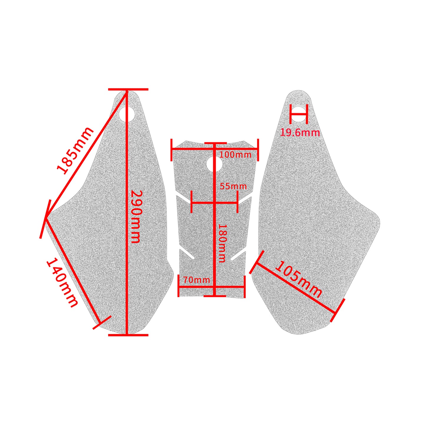 Wolfline Motorcycle Fuel Tank Protection Stickers Moto Anti Slip Rubber Fuel Gas Tank Pad Side Knee Decals For Honda CBR250RR CBR 250RR 2017 2018 2019 2020 2021 2022