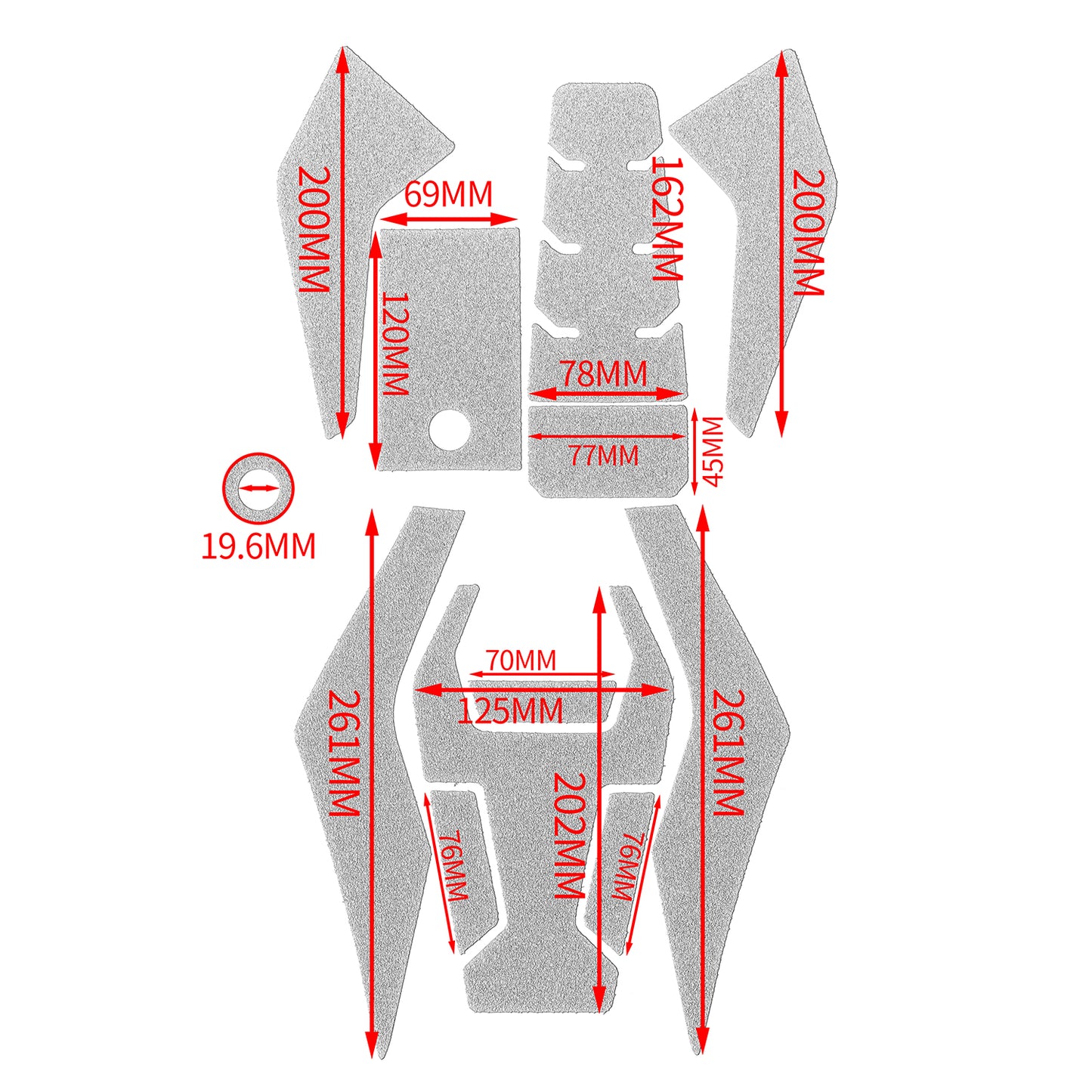 Wolfline Motorcycle Fuel Tank Protection Stickers Moto Anti Slip Rubber Fuel Gas Tank Pad Side Knee Decals For Honda X-Adv Xadv 750 2021 2022