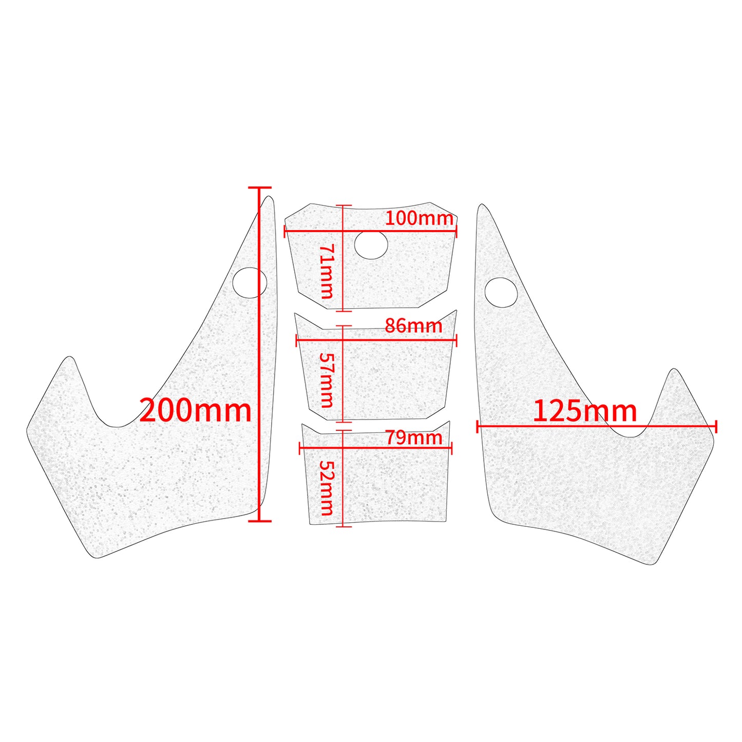 Wolfline Motorcycle Anti Slip Tank Pad Stickers Side Gas Tank Pad Knee Grip Decals Protection For Yamaha MT07 MT 07 2014 2015 2016 2017 2018 2019 2020