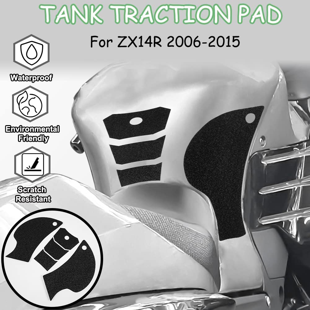 Wolfline Motorcycle Anti Slip Tank Pad Stickers Side Gas Tank Pad Knee Grip Decals Protection For Kawasaki ZX14R ZX 14R ZX14 R 2006 2007 2008 2009 2010 2011 2012 2013 2014 2015