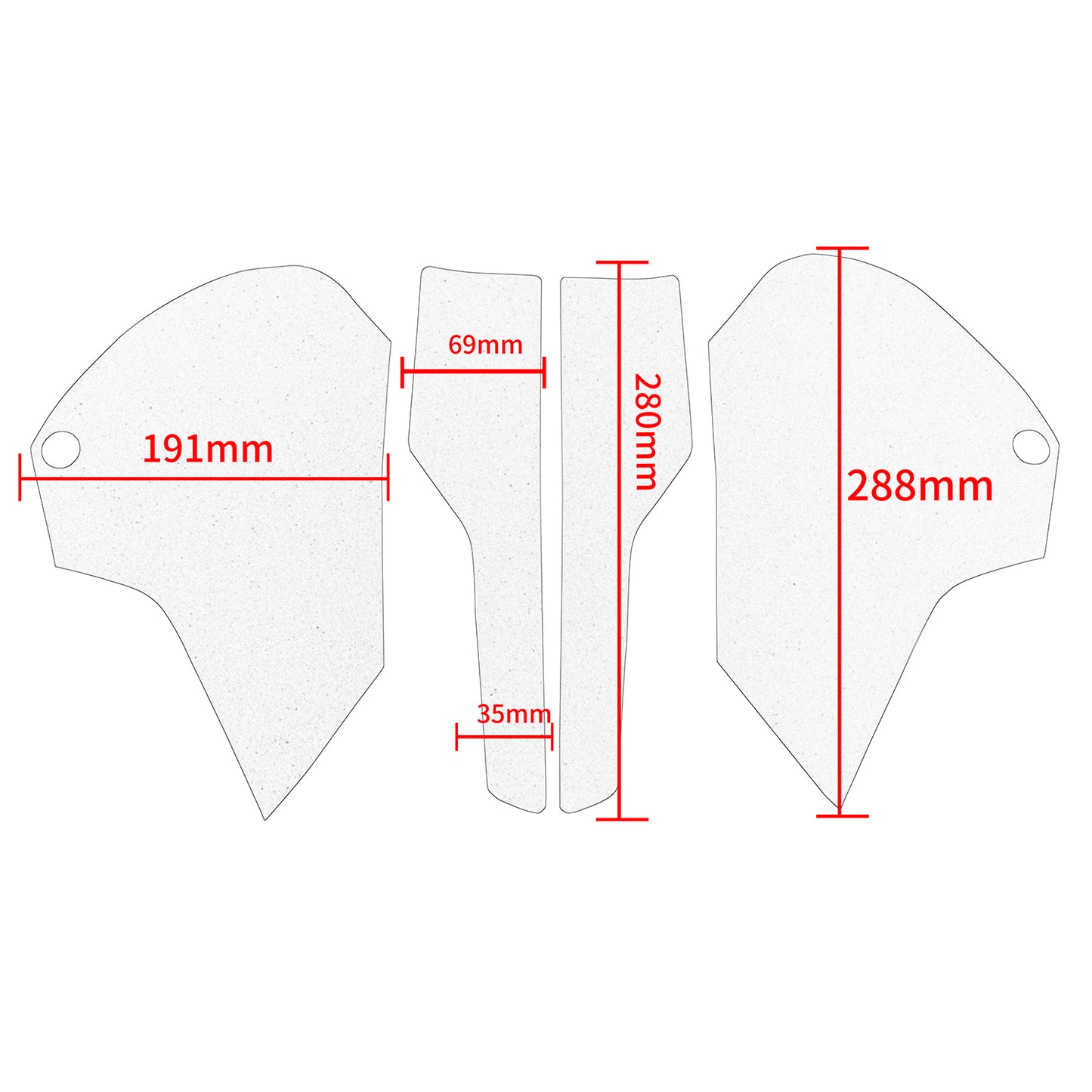Wolfline Motorcycle Anti Slip Tank Pad Stickers Side Gas Tank Pad Knee Grip Decals Protection For CFMOTO 800MT 800 MT