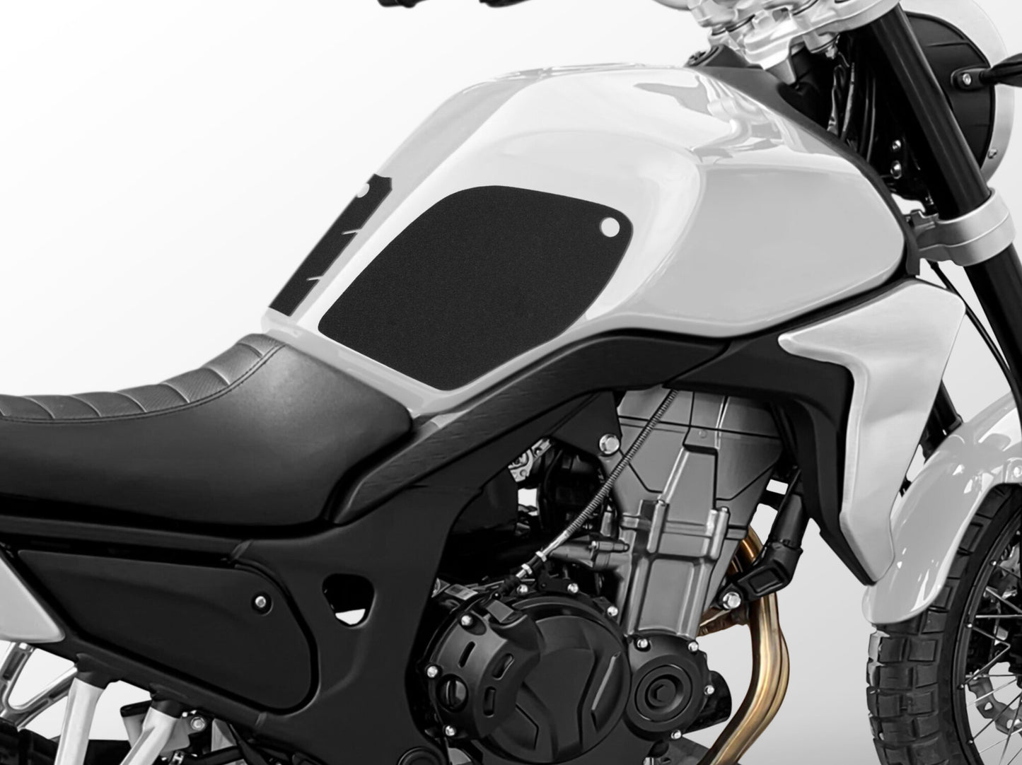 Wolfline Motorcycle Accessories Anti Slip Tank Pad Stickers Side Gas Tank Pad Knee Grip Decals Protection For COLOVE 500F 400F