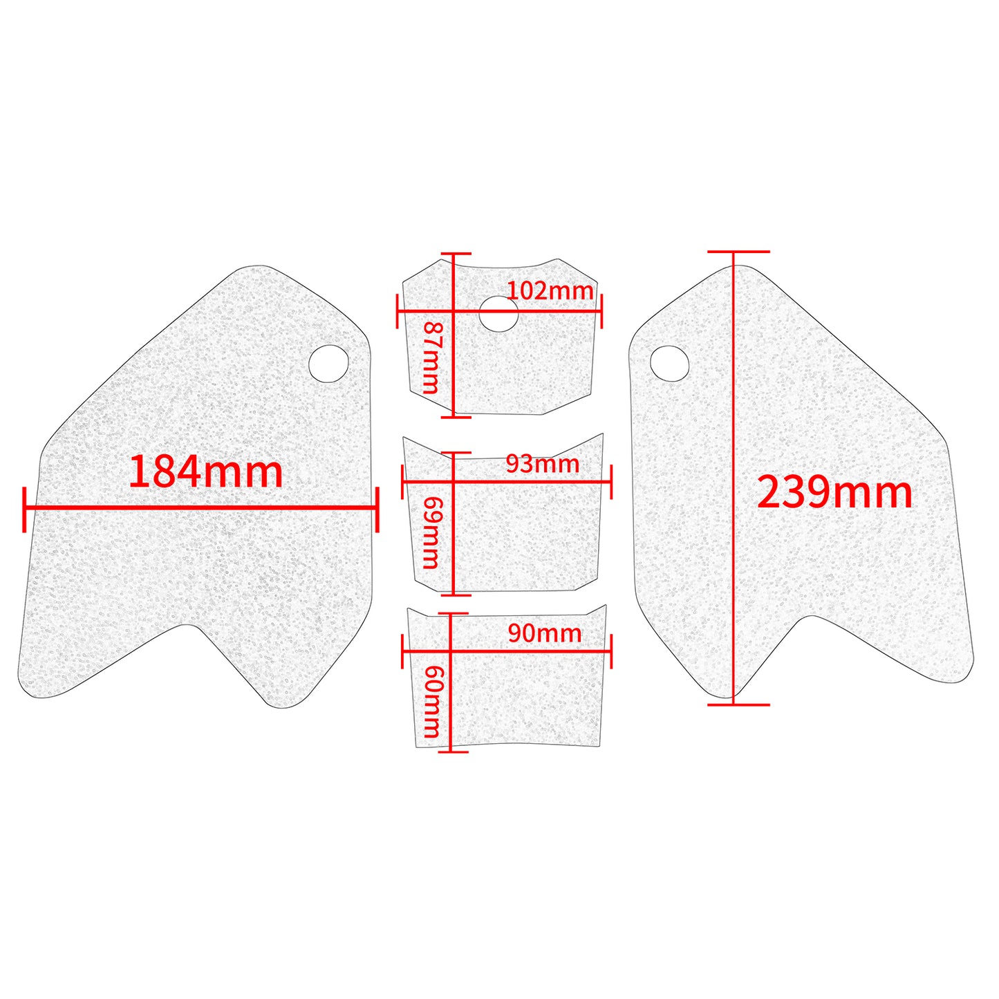 Wolfline Motorcycle Anti Slip Tank Pad Stickers Side Gas Tank Pad Knee Grip Decals Protection For BMW R1200GS Adv R1250GS Adv R 1200GS 1250GS 2014 2015 2016 2017 2018 2019 2020 2021 2022
