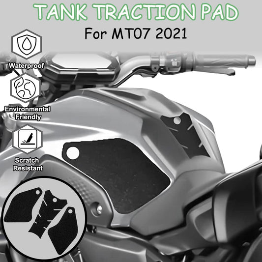 Wolfline Motorcycle Anti Slip Tank Pad Stickers Side Gas Tank Pad Knee Grip Decals Protection For Yamaha MT07 MT 07 2021 2022