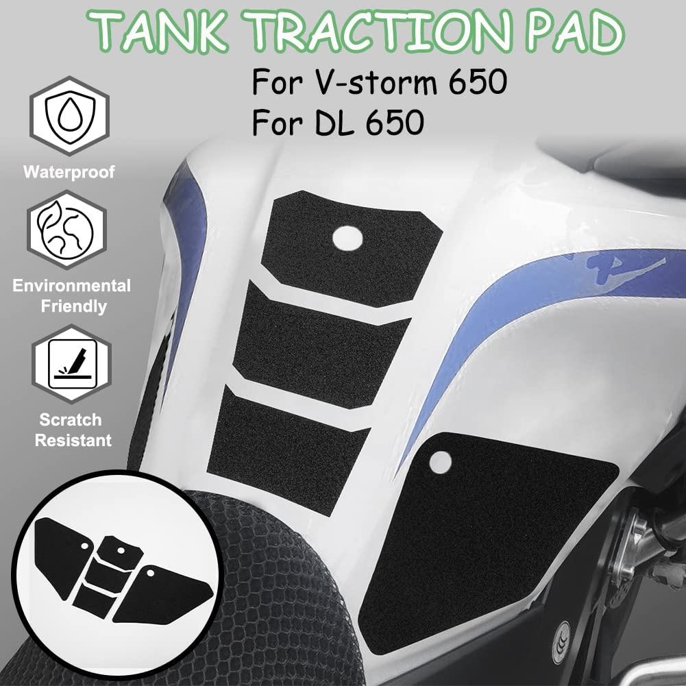 Wolfline Motorcycle Anti Slip Tank Pad Stickers Side Gas Tank Pad Knee Grip Decals Protection For Suzuki V-Strom650 DL650 DL 650