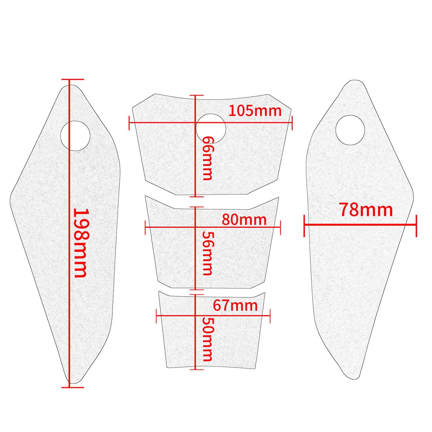 Wolfline Motorcycle Anti Slip Tank Pad Stickers Side Gas Tank Pad Knee Grip Decals Protection For CFMOTO 700 CL-X CLX 2021 2022