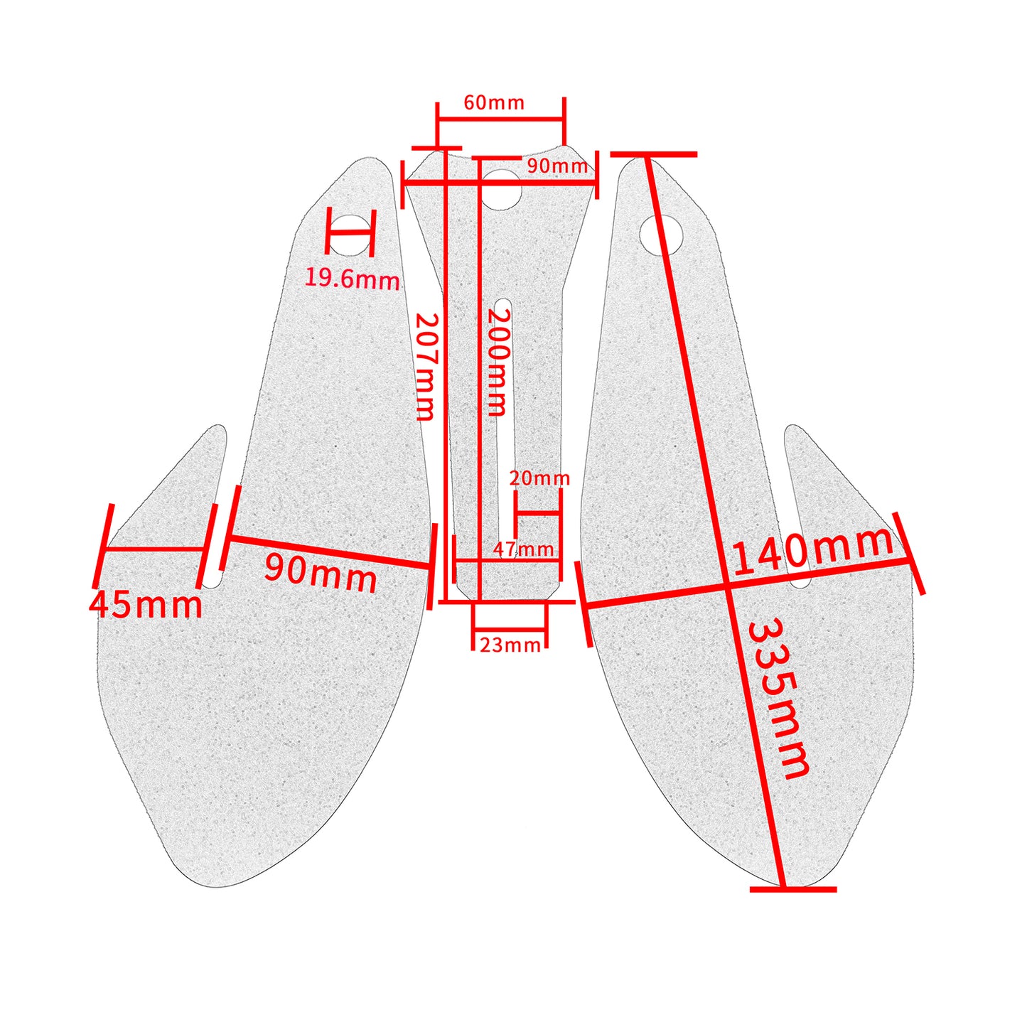 Wolfline Motorcycle Fuel Tank Protection Stickers Moto Anti Slip Rubber  Fuel Gas Tank Pad Side Knee Decals For T-riumph Street Triple R765 RS765 / 765R 765RS 2019 2020 2021 2022