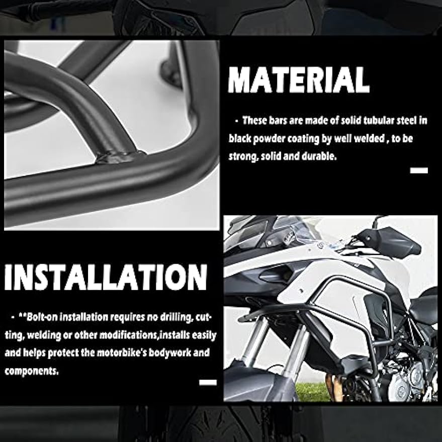 Ship from US warehouse!! Highway Crash Bar Engine Guard for Benelli TRK502 TRK502X BJ500GS BJ500GS-A Part 2017 2018 2019 2020 Bodywork Falling Frame Side Bumper Protector