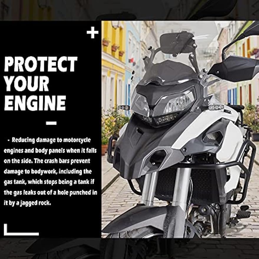 Ship from US warehouse!! Highway Crash Bar Engine Guard for Benelli TRK502 TRK502X BJ500GS BJ500GS-A Part 2017 2018 2019 2020 Bodywork Falling Frame Side Bumper Protector