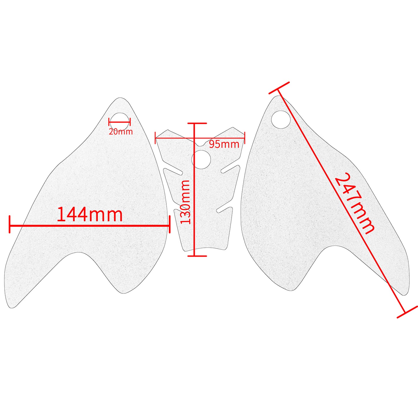 Wolfline Motorcycle Accessories Anti Slip Tank Pad Stickers Side Gas Tank Pad Knee Grip Decals Protection For Ducati Monster 821 Monster821 2015 2016 2017 2018 2019 2020