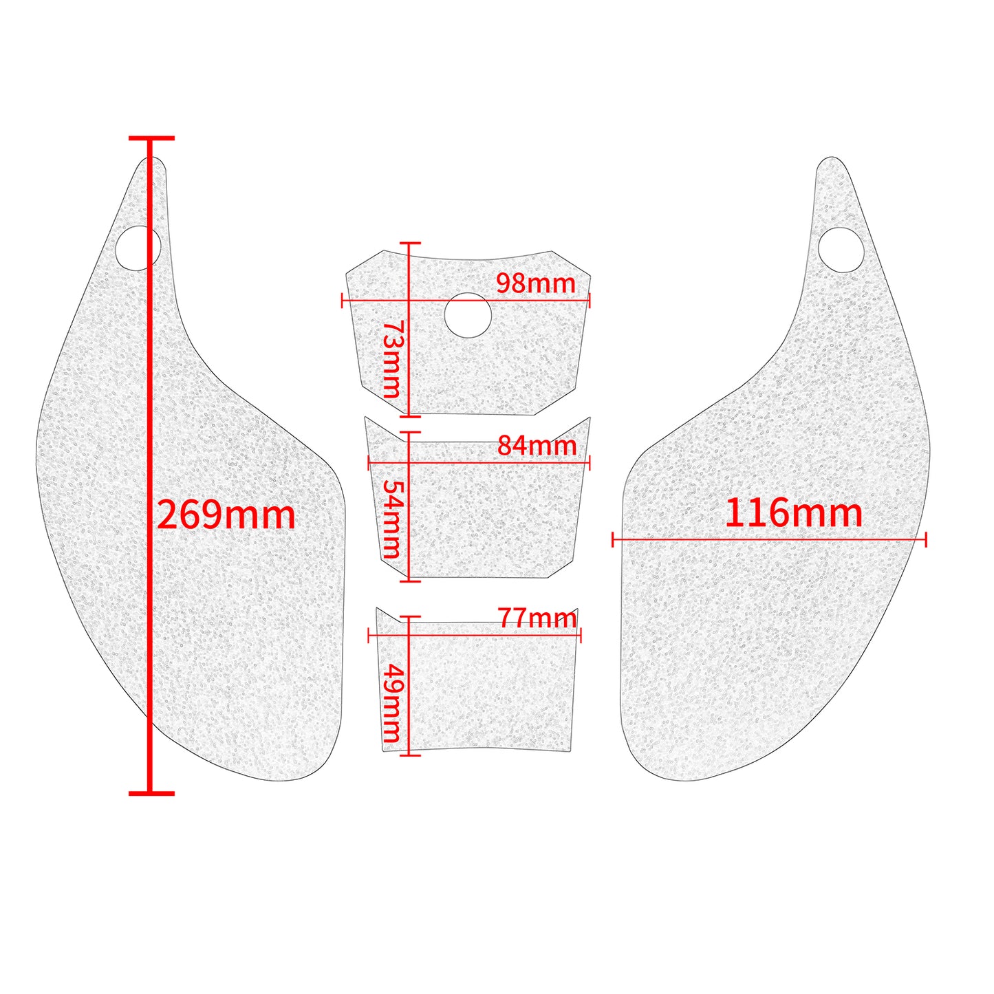 Wolfline Motorcycle Anti Slip Tank Pad Stickers Side Gas Tank Pad Knee Grip Decals Protection For Kawasaki Ninja300 Ninja 300 2013 2014 2015 2016 2017 2018 2019 2020 2021