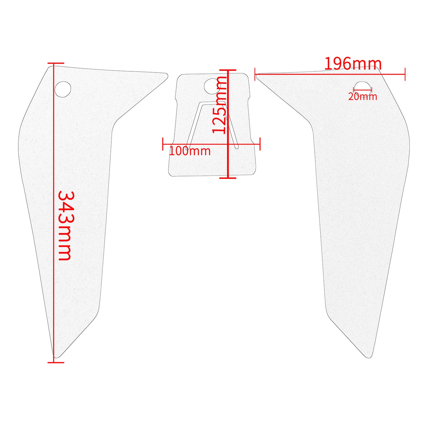 Wolfline Motorcycle Accessories Anti Slip Tank Pad Stickers Side Gas Tank Pad Knee Grip Decals Protection For Honda CRF1100L Africa Twin 2020 2021 2022